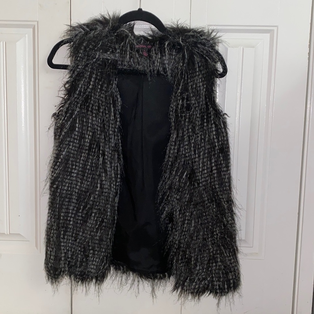 Material girl faux fur vest